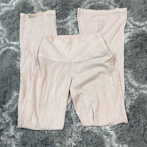 Aritzia tna baby pink flared high waisted leggings size Xs   Has some staining a